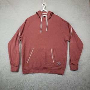 Gymshark Hoodie Mens Large Red Minimal Gym Training Athleisure Pullover Sweater